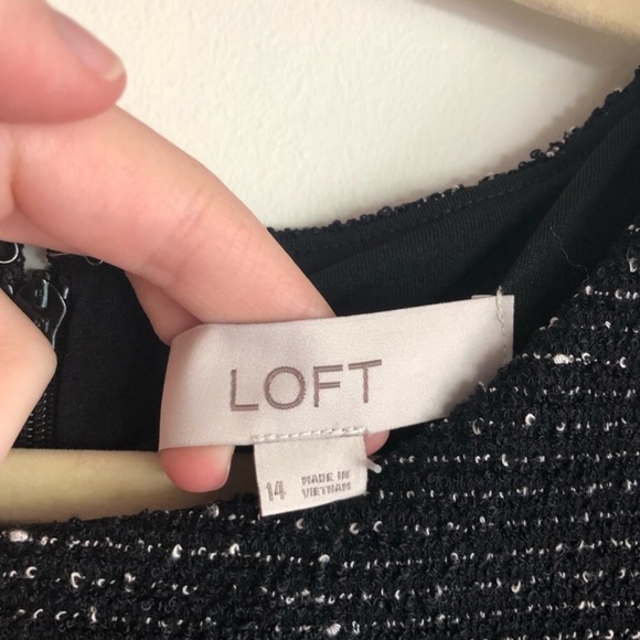 NWT LOFT Textured Velvet Belted Midi Dress - Picture 5 of 9